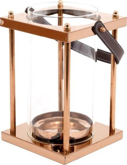 Fylliana Tabletop Metallic Lantern Bronze 17x15x23.5cm