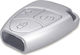 Silicone Car Key Cover Case with 3 Buttons for Mercedes Benz Silver