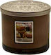 Heart & Home Scented Soy Candle Διπλό Φυτίλι Jar with Scent Baked Apple Brown 230gr 1pcs