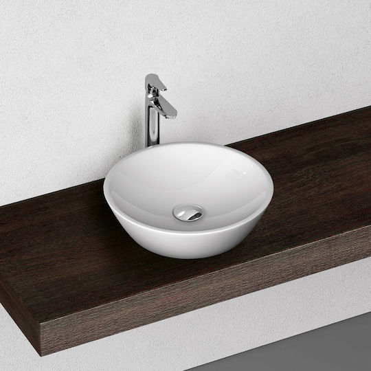 Isvea Soft Επικαθήμενος Νιπτήρας Πορσελάνης 45x45x12cm Λευκός