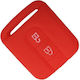 Silicone Car Key Cover Case with 2 Buttons for Nissan Red