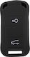 Silicone Car Key Cover Case with 2 Buttons for Porsche Black
