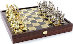 Manopoulos Τοξότες Handmade Chess Metal with Pawns 41x41cm