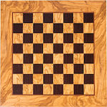 Manopoulos Olive Wood & Wenge Inlaid Handmade Chessboard 50x50cm WB50H