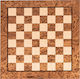 Manopoulos Σκακιέρα Walnut Burl & Oak Inlaid 50x50cm