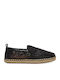 Toms Deconstructed Alpargatas Lace Leaves Πλεκτές Γυναικείες Εσπαντρίγιες σε Μαύρο Χρώμα