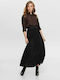 Only Pleated High Waist Maxi Skirt in Black color