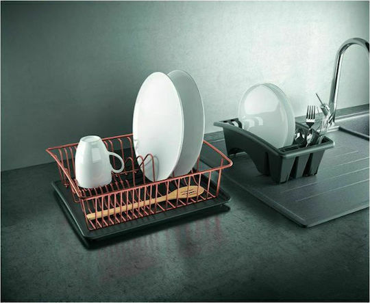 Metaltex Plus Aquatex Στραγγιστήρι Νεροχύτη Μεταλλικό Γκρι 35x30x12cm