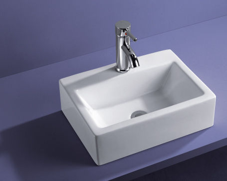 Ceramita F676 Επικαθήμενος Νιπτήρας Πορσελάνης 41.5x31.5x13cm Λευκός