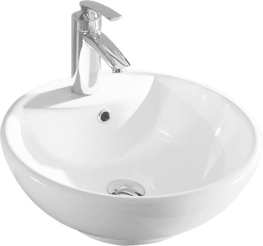 Ceramita F347 Επικαθήμενος Νιπτήρας Πορσελάνης 45x45x17cm Λευκός