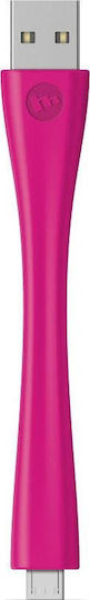 Mophie Flat USB 2.0 to micro USB Cable Ροζ 0.15m (2990_USB-MICRO-4IN-PNK)