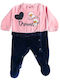 Dreams by Joyce Set Baby Strampler Langärmliges Samt Pink Black