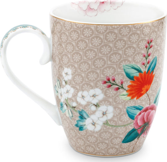 PiP Studio Blushing Birds Becher Keramik Khaki 350ml