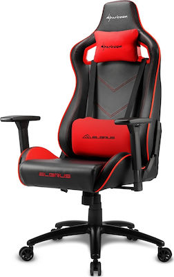 Sharkoon Elbrus 2 Artificial Leather Gaming Chair with Adjustable Arms Red