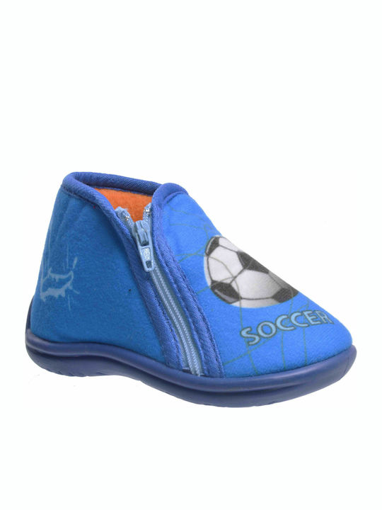 Antrin Kids Slipper Ankle Boot Blue