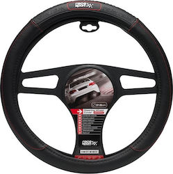 Car+ Car Steering Wheel Cover Race Sport with Diameter 37-39cm Leatherette Black