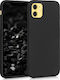 Soft Touch Back Cover Σιλικόνης Μαύρο (iPhone 11)