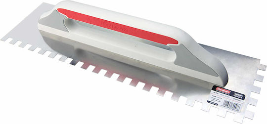 Benman Tile Spatula Inox Serrated 480x120mm with Plastic Handle Tooth 12x12mm 70996