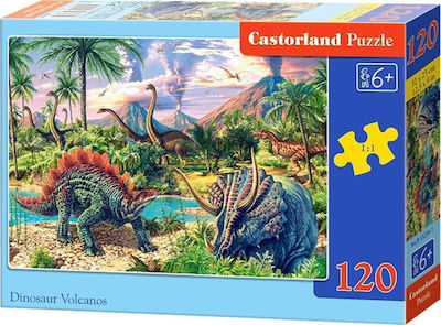 Puzzle pentru Copii Dinosaur Volcanos pentru 6++ Ani 120buc Castorland