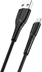Usams US-SJ365 U35 SJ365USB01 Редовна USB 2.0 Микро USB Кабел 1м Черен