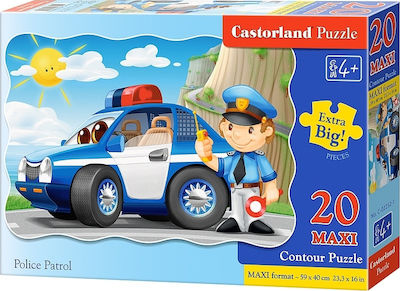 Kids Puzzle Police Patrol for 4++ Years 20pcs Castorland