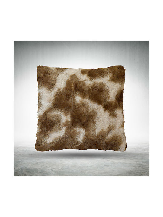 Lino Home Decorative Pillow Case Kamb from Fur Grey 45x45cm.