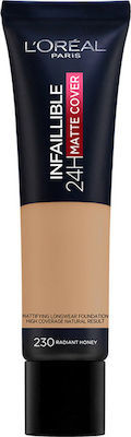 L'Oreal Paris Infaillible 24H Matte Cover Machiaj lichid 230 Miere radiantă 30ml