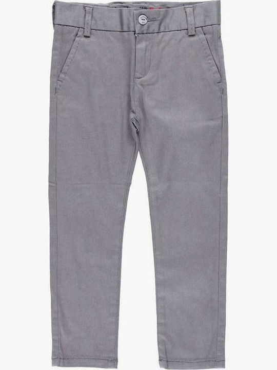 Boboli Kids Fabric Trousers Gray