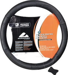 Automax Car Steering Wheel Cover with Diameter 37-39cm Leather Black