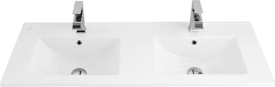 Creavit Slim Вградена мивка Порцелан 121x46x18.3см Бял Creavit Slim Вградена мивка Порцелан 121x46x18.3см Бял