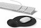 Durable Mouse Pad with Wrist Support Black 260mm Ergotop Gel