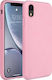 Hurtel Umschlag Rückseite Silikon Rosa (iPhone XR)