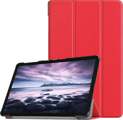 Tri-Fold Flip Cover Piele artificială / Silicon Roșu (Galaxy Tab A 10.5 2018)