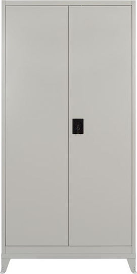 Zweiflügeliger Schrank Metallisch Verzinkt mit 4 Regale 90x54x191cm