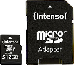 Intenso microSDXC 512GB Clasa 10 U1 UHS-I cu adaptor