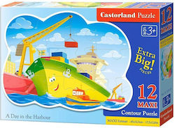 Puzzle pentru Copii A day in Harbour 12buc Castorland