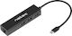 Natec Butterfly Hub 3 Θυρών USB 2.0 με σύνδεση USB-C / Ethernet