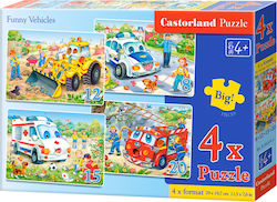 Kids Puzzle Funny Vehicles for 4++ Years 45pcs Castorland