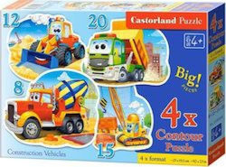 Παιδικό Puzzle Construction Vehicles 55pcs για 4+ Ετών Castorland