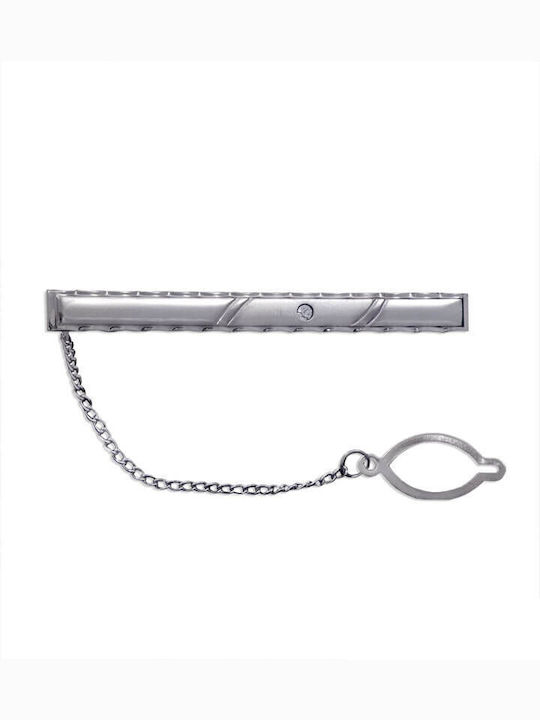 Krawattenklammer, Schlafzimmerklammer Silber 6,0x0,6cm 188-CT9003