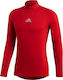 Adidas AlphaSkin Climawarm Herren Thermo Langarmshirt Kompression Rot