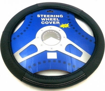 Car Steering Wheel Cover with Diameter 39cm Synthetic Black