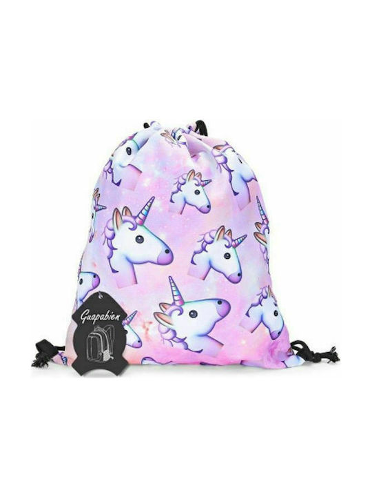 Guapabien N6 Kinder Rucksack Beuteltasche Rosa