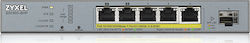 Zyxel GS1350-6HP Managed L2 PoE+ Switch with 5 Gigabit (1Gbps) Ethernet Ports and 1 SFP Port