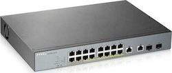Zyxel GS1350-18HP Managed L2 PoE+ Switch με 16 Θύρες Gigabit (1Gbps) Ethernet και 2 SFP Θύρες
