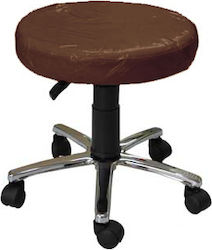 Medical Stool with Metal Base in Brown