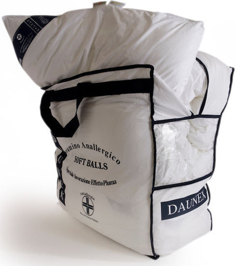 Daunex Πάπλωμα Υπέρδιπλο με Γέμιση Microfiber 220x250εκ. Anallergico Softballs Λευκό
