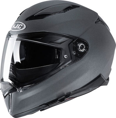 HJC F70 Semi Flat Full Face Helmet with Sun Visor ECE 22.05 1450gr Stone Grey