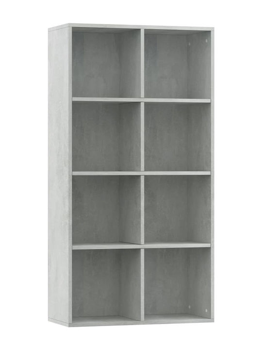 Bookcase Gray 66x30x130cm