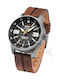 Vostok Europe Expedition North Pole Ανδρικό Ρολόι 43mm Αυτόματο με Καφέ Δερμάτινο Λουράκι